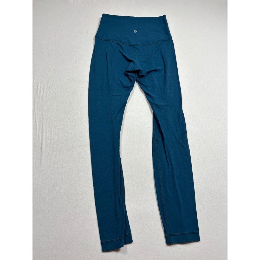 Lululemon Womens High Rise Nulu Athletic Leggings Teal Blue Size 4
